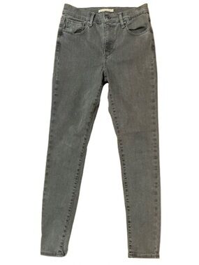 Levi’s 720 High Rise Super Skinny Big E Premium Grey Denim Jeans Size 27